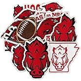 12PCS Arkansas Wild Boar Iron On Patches,Embroidered Applique Football for Jeans, T-Shirts, Hats, Backpacks & Sports Gear-Style 1