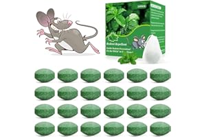 WHIHICO Mouse Rodent Repellent, 24 Pack Peppermint Oil for Rats Mice Squirrel Pests Repellent Indoor & Outdoor Use, Natural Rat Deterrent Family & Pet Safe