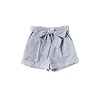 SweatyRocks Women's Vintage Floral Embroidery Drawstring Summer Casual Shorts (X-Small, Blue #5)