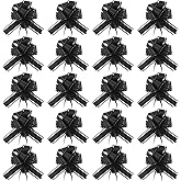GAFATORY 30 PCS Bows for Gift Wrapping Christmas Pull Bows Black Bows Ribbon for Presents Birthday Party Wedding Tree Red Bows Christmas Decorations for Present Basket Holiday Gift Decorations
