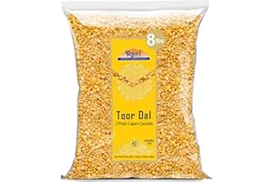 Rani Toor Dal (Split Pigeon Peas) 128oz (8lbs) 3.63kg Bulk ~ All Natural | Gluten Friendly | Non-GMO | Kosher | Vegan | India