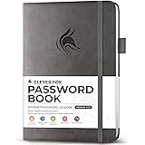 Clever Fox Password Book with tabs. Internet Address and Password Organizer Logbook with Alphabetical tabs. Medium Size Passw