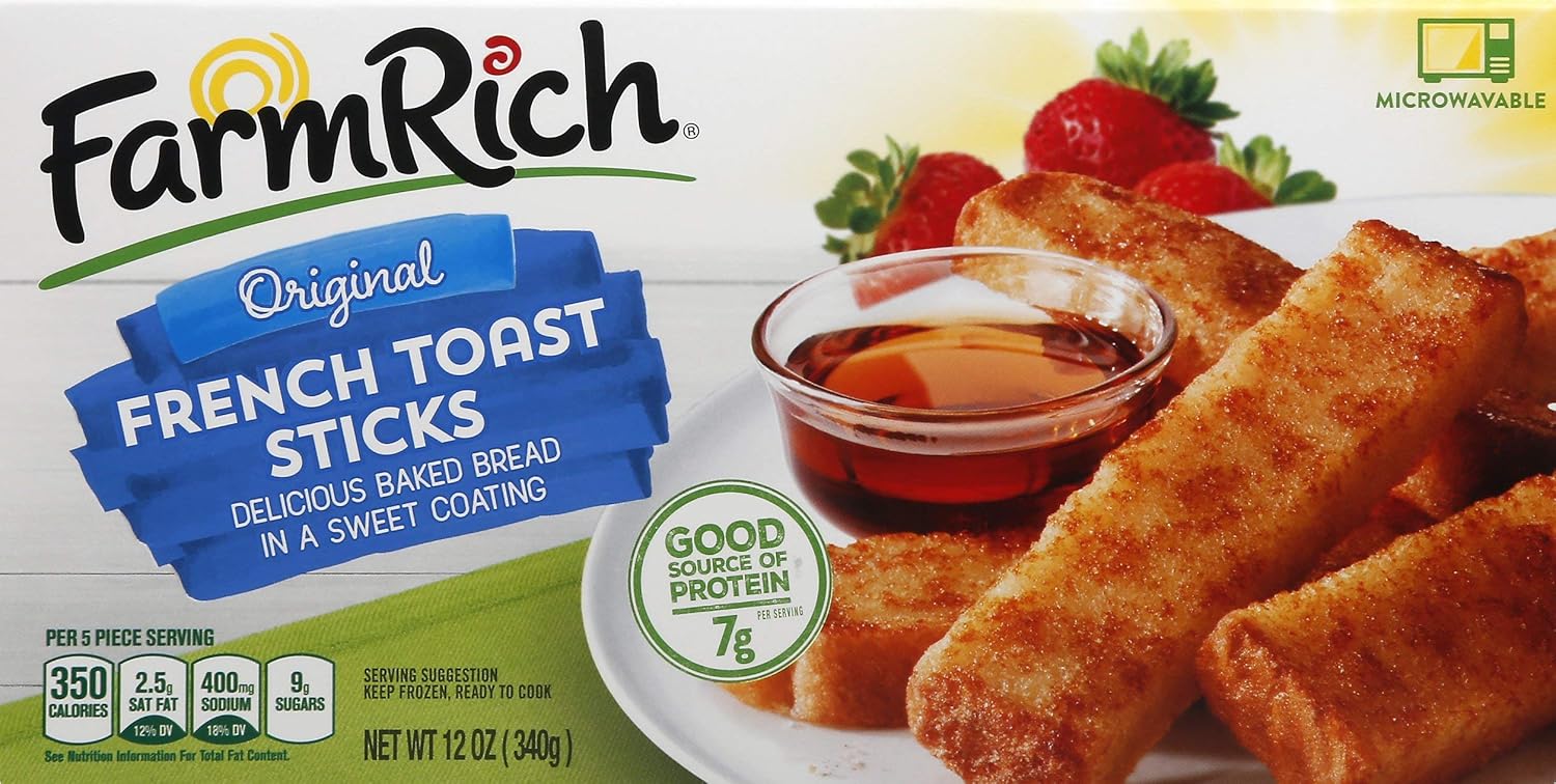 RICH PRODUCTS Farm Original 7.81 lb frozen French Toast Sticks, 124.96 Oz