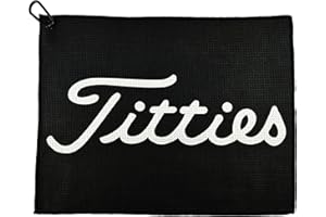 Wolf Golf Towels - Titties Golf Towel - Golf Accessories for Men - Golf Gifts for Men - Printed Funny Golf Towel