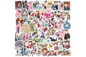 A STICKER SHOP Cartoon Stickers [66pcs] Gravity Falls Theme PVC Waterproof Stickers Decorate Laptop, Notebooks, Car, Bicycle, Skateboards, Luggage