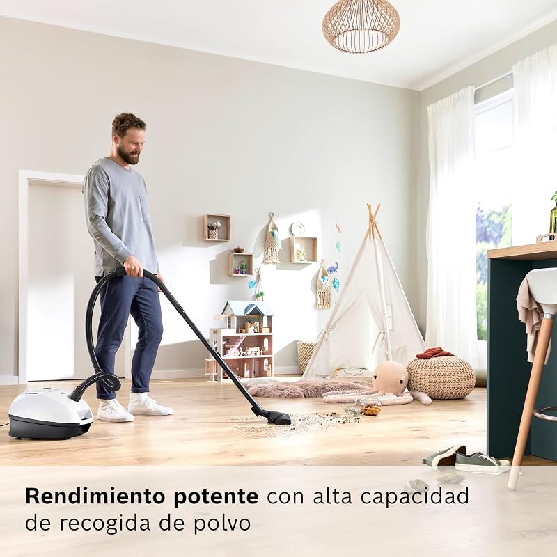 - Aspirador embalado, Série 4, volume XL do saco de pó, bico para ranhuras e estofos, branco, BGB41WH1