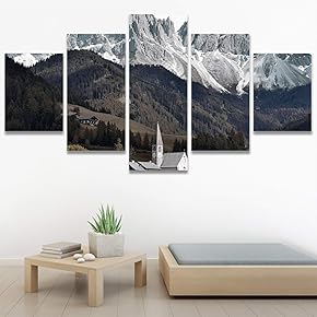 SIGNWIN 5 Panel Canvas Wall Art Modern Art...