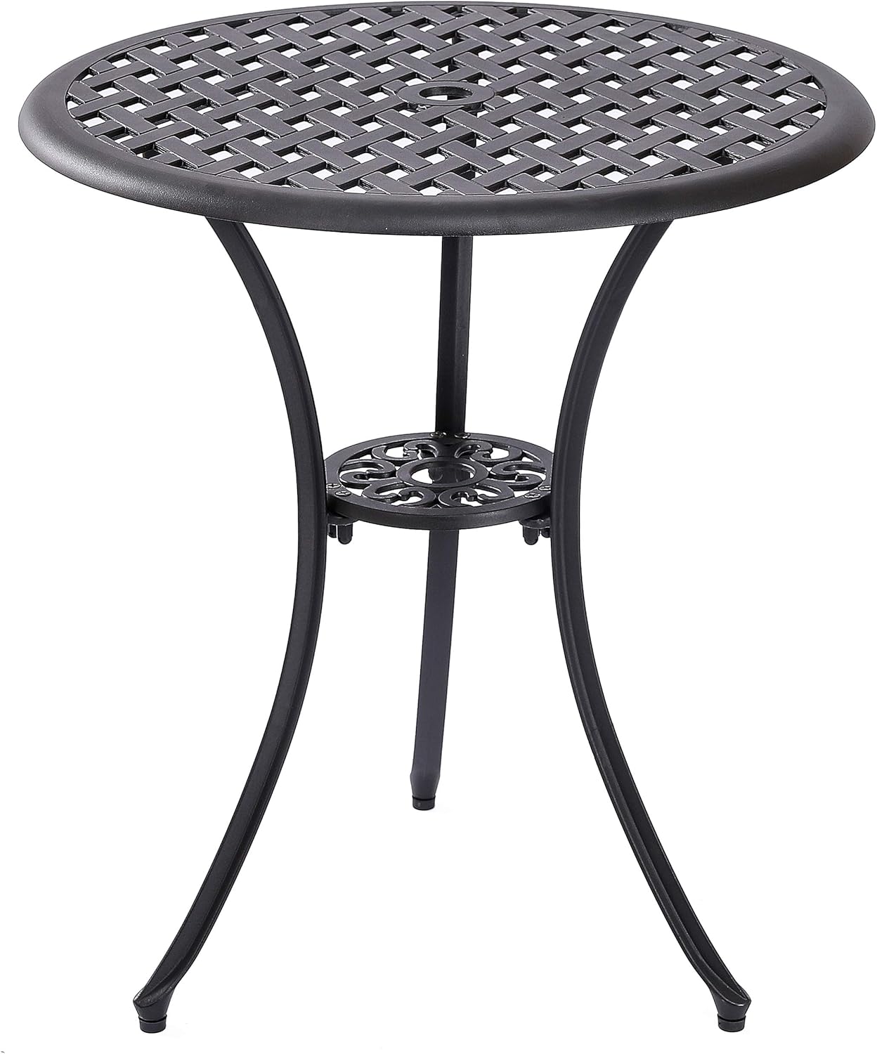 Kinger Home 3 Piece Patio Bistro Table Set Outdoor Furniture Cast Aluminum Bistro Set Table with ...