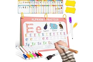 Fabeto Preschool Learning Activities Educational Workbook: Prek Handwriting Practice Tracing Busy Book - Toddlers Educational Toys - Autism Learning Materials | Montessori Games for Kids Age 3 4 5