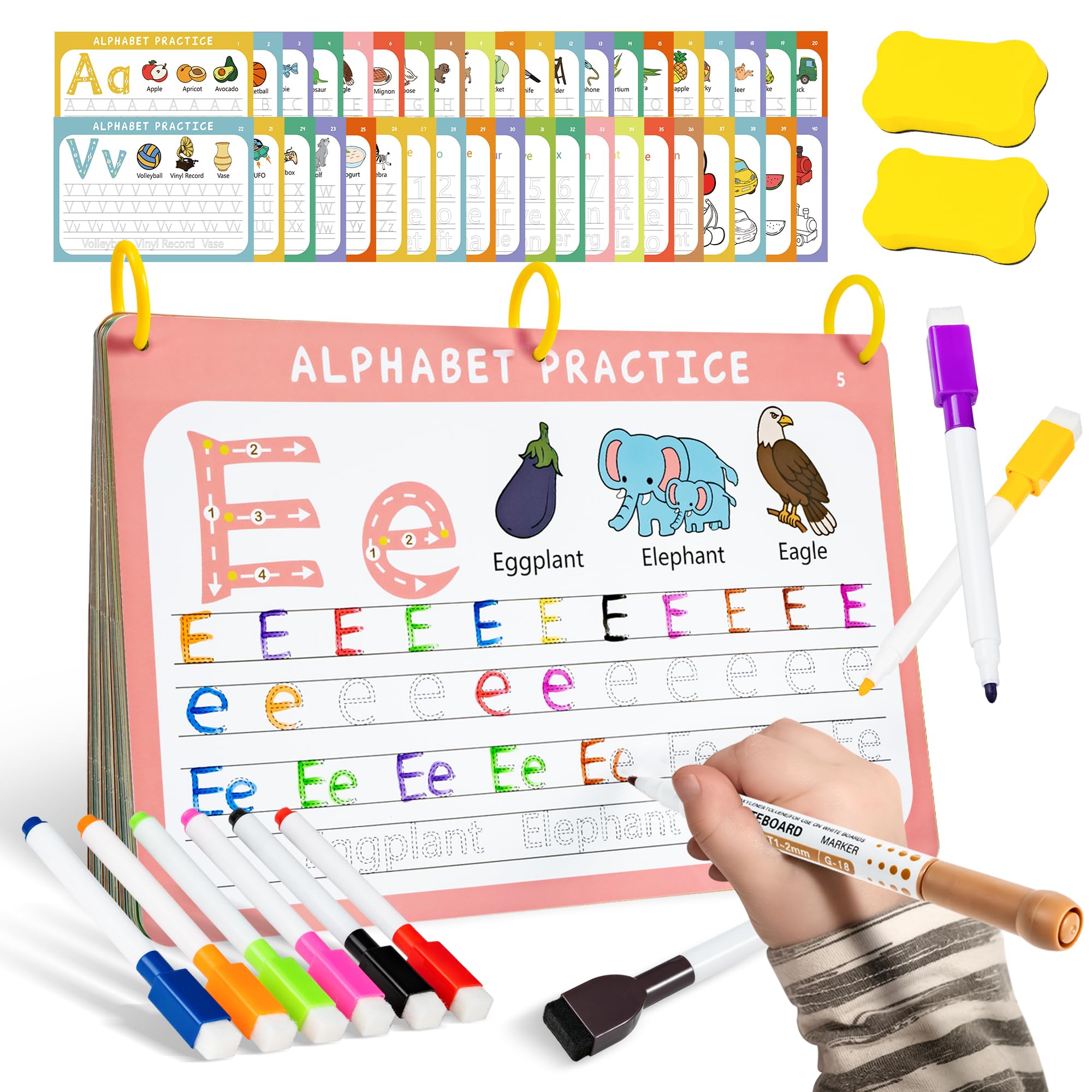 Photo 1 of Fabeto Preschool Learning Activities Educational Workbook: Prek Handwriting Practice Tracing Busy Book - Toddlers Educational Toys - Autism Learning Materials | Montessori Games for Kids Age 2 3 4 5