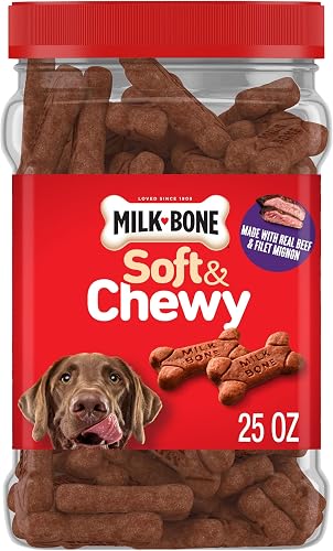 Milk-Bone golosinas suaves y masticables para perros, carne de res y — Golosinas