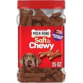 Milk-Bone Soft &amp; Chewy Dog Treats, 25 Oz. Canister | Made with real beef &amp; filet mignon, tender dog treats, easy to chew, for dogs of all ages and sizes