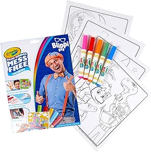 Crayola Blippi, Color Wonder Mess Free Coloring Pages & Markers, Blippi ...