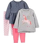 Simple Joys by Carter's baby-girls 4-piece Playwear Set