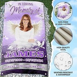 44memory Custom Memorial Grave Blanket Photo