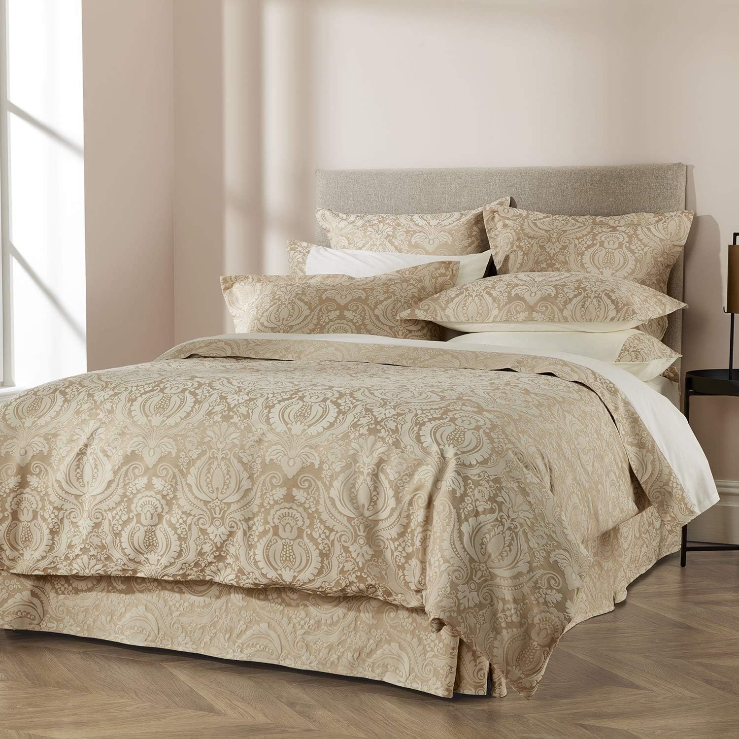 Christy Kingsbury Warm Stone Jaquard Duvet Cover King Amazon Co Uk Kitchen Home