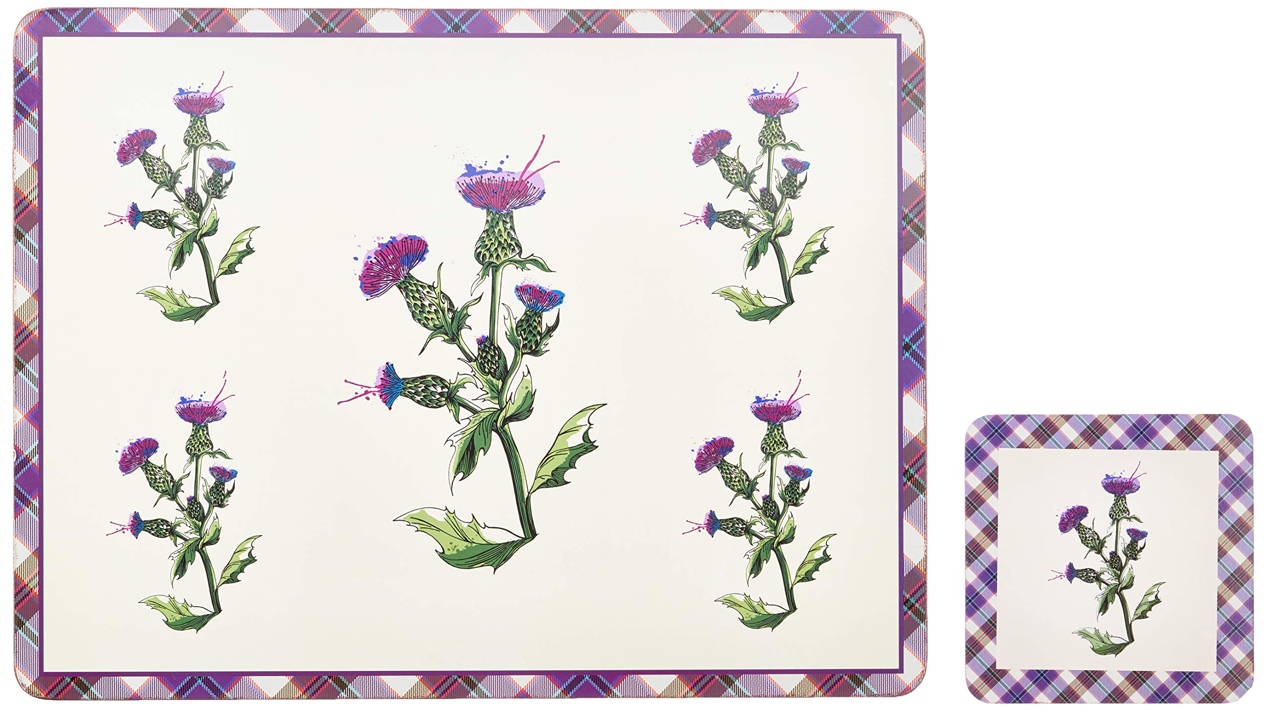 Scott Inness Wild Thistle Tablemat & Coaster Set 4