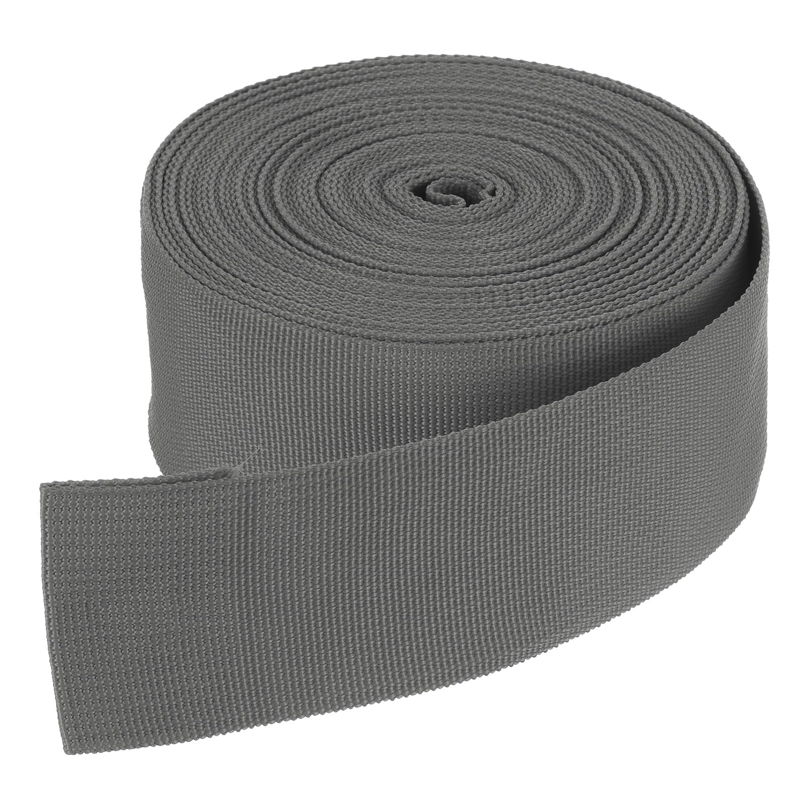 DMiotech 10 Yard x 2 Inch Width Nylon Webbing Strap Poly Flat Webbing Strapping for DIY Craft Backpack Strapping, Sewing, Outdoor Gear Repair, Dark Grey