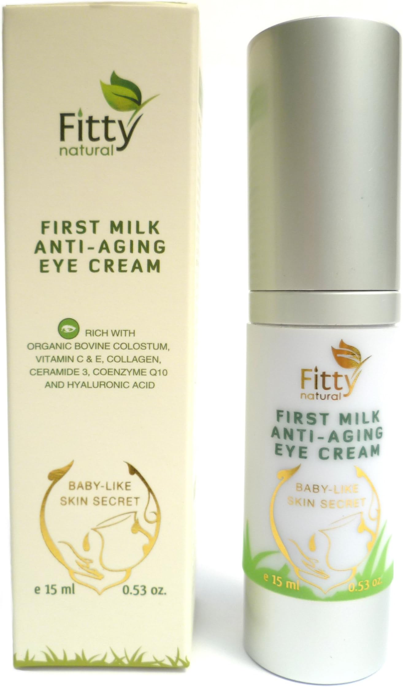 Organic Colostrum First Milk Anti Aging Eye Cream (Buy 2, Get 1 Free Natural Handmade Soap) Worldwide (E 15 Ml 0.53 Fl.oz)
