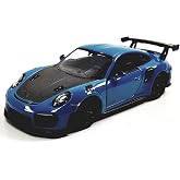 KiNSMART 2010 Porsche 911 GT2 RS Aqua Blue 1/36 Scale Diecast Metal Model Toy Sports Car