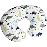 Sweet Jojo Designs Mod Dino Nursing Pillow Cover Breastfeeding Pillowcase for Newborn Infant Bottle or Breast Feeding (Pillow NOT Included) - Blue Green and Grey Modern Dinosaur