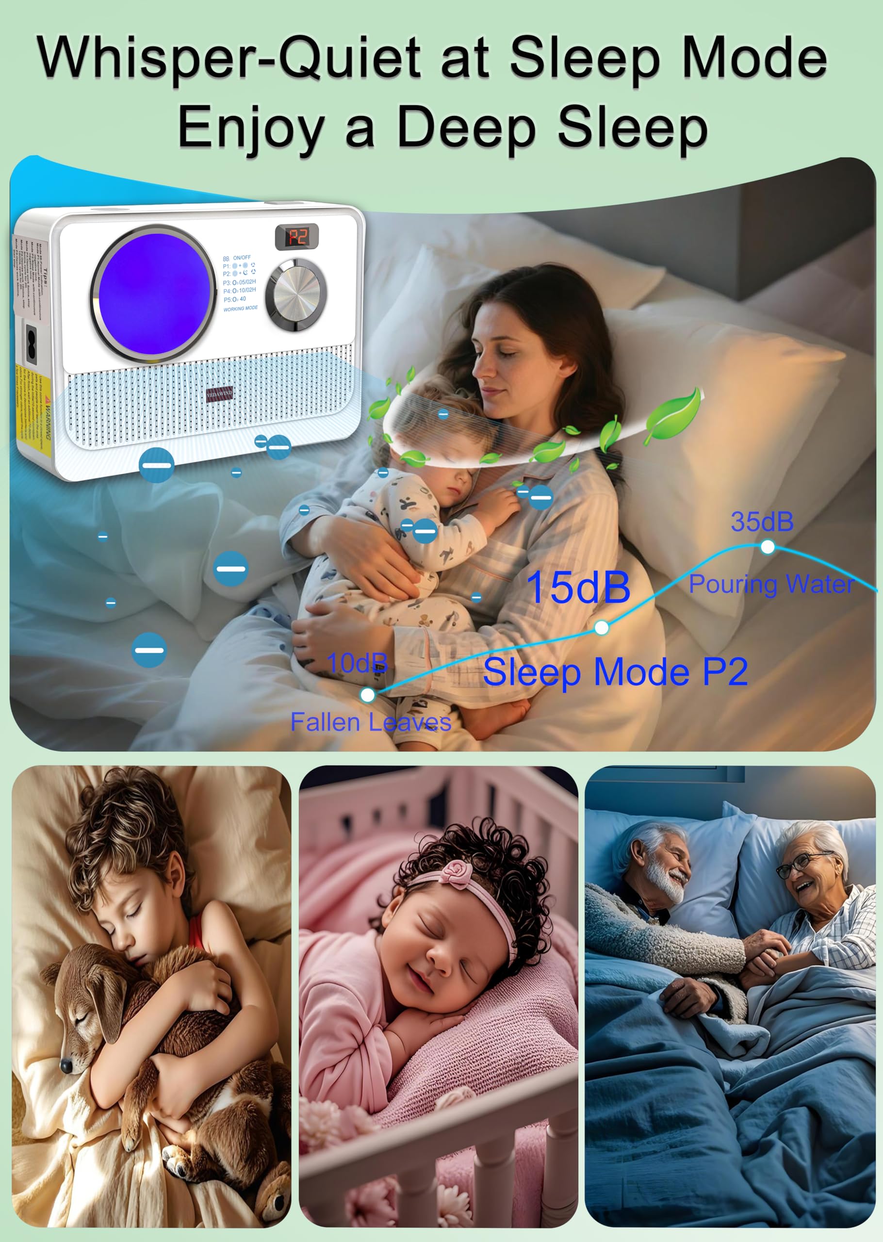 Vedawind 3-in-1 Air Purifier, Cat Litter Deodorizer, Air Freshener for Home with Ozone, Ionizer, U Light – Reduce Pets Poof Odor, Litter Smell, Smoke, Dust,Plug-in to Use