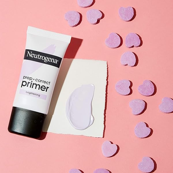 NEUTROGENA PREP + CORRECT PRIMER FOR BRIGHTENING SKIN, ILLUMINATING MAKEUP PRIMER WITH SEAWEED EXTRACT TO HELP BRIGHTEN SKIN & MINIMIZE PORES, 1.0 OZ
