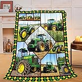 Tractor Blanket Soft Plush Fleece Farm Truck Throw Blankets Cozy Fuzzy Tractor Stuff Bedding Car Gifts for Women Girls Boys Kids Adults 40"X50"