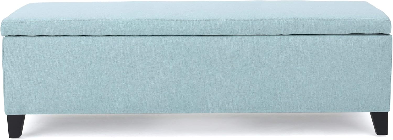 Best Round Light Blue Ottoman With Storage