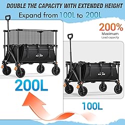 Elegear Wagon Cart Foldable Collapsible 440LBS