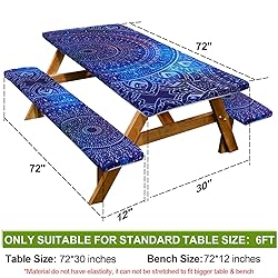 Picnic Table Cover with Bench Covers Camping