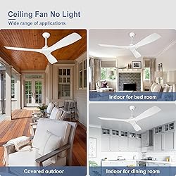 BvenuBigLite White Ceiling Fan with Remote: 3