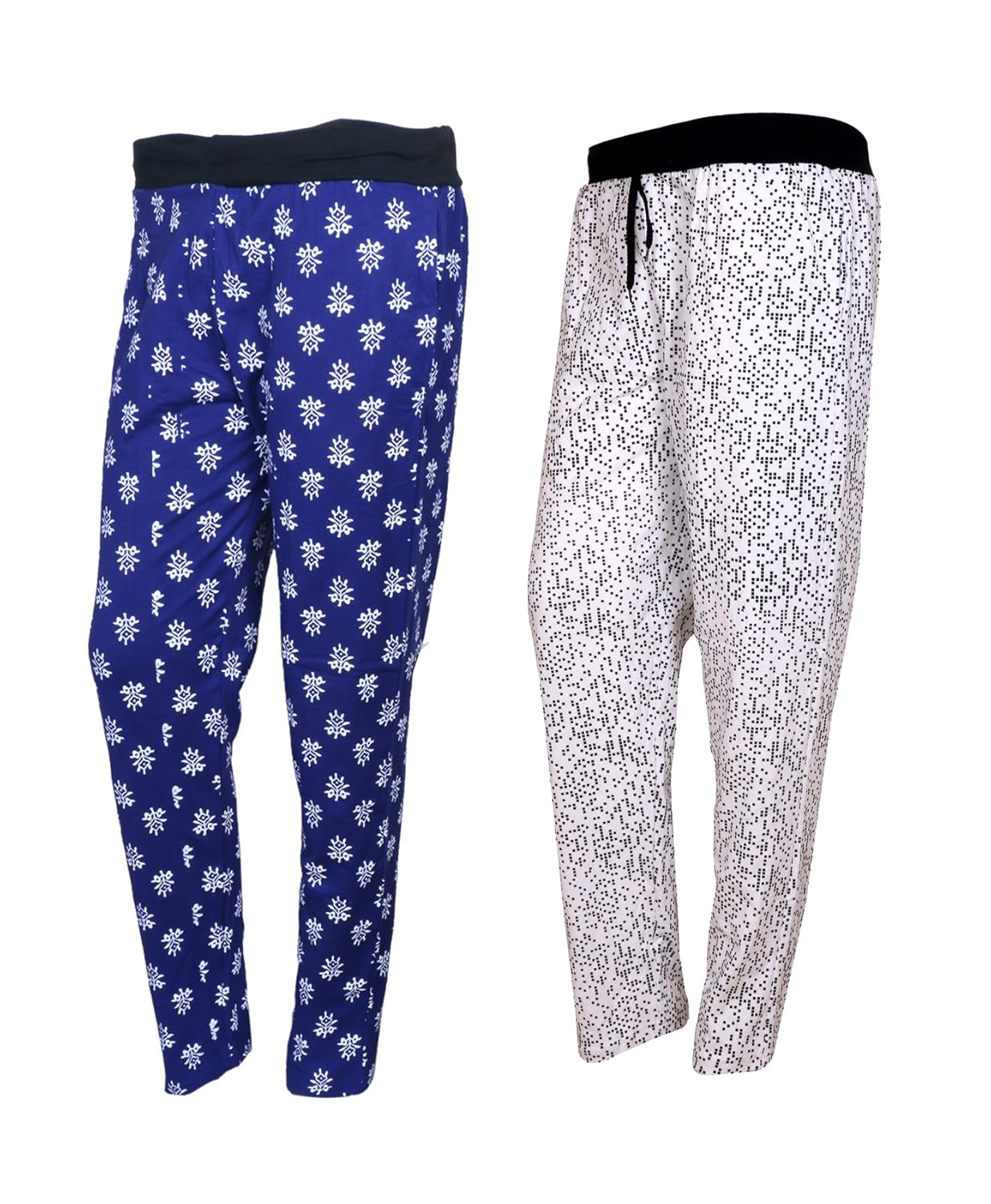 indiweaves cotton printed lower/track pants/pyjama for women (pack of 2)
