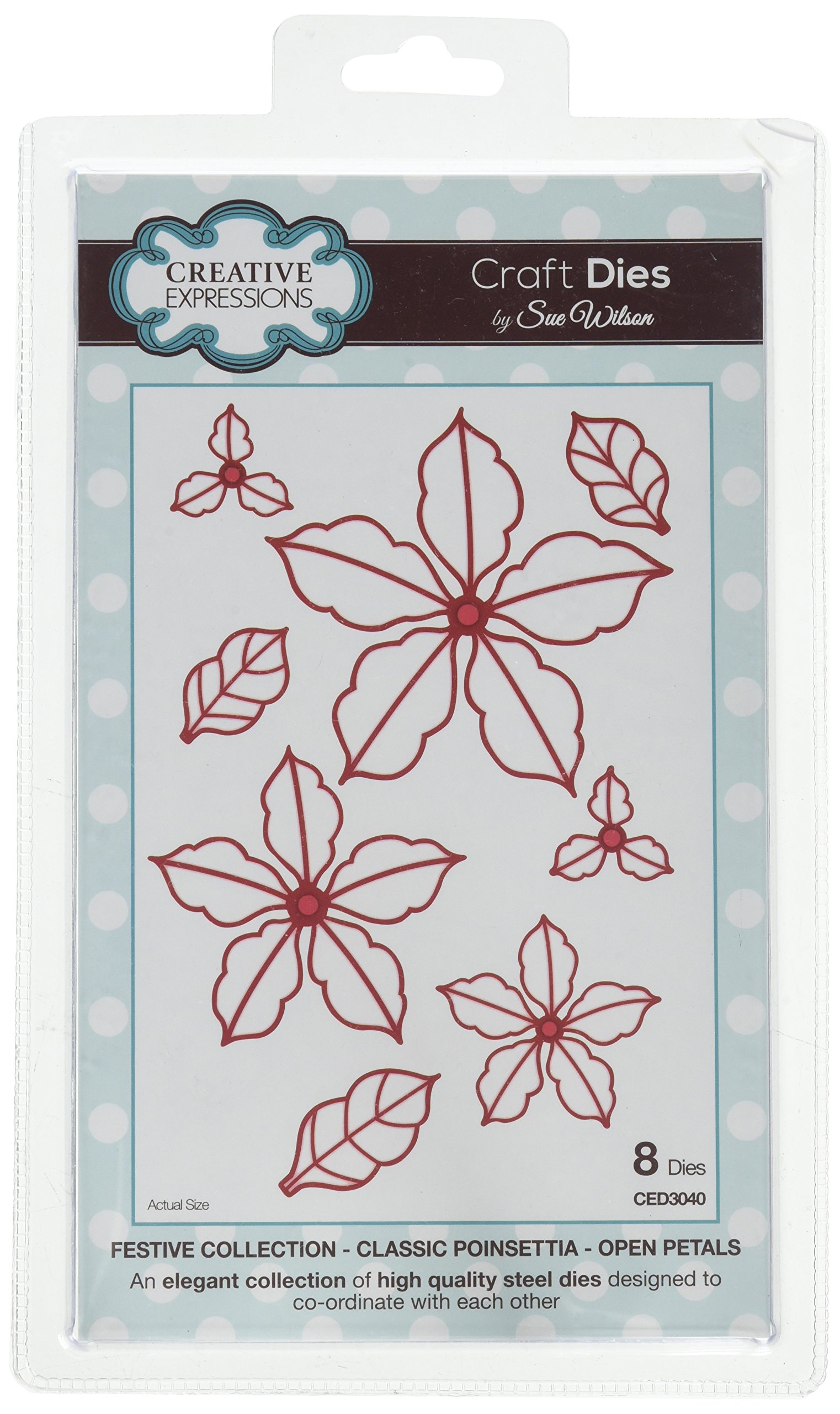 Sue Wilson Festive Collection Classic Poinsettia Open Petals