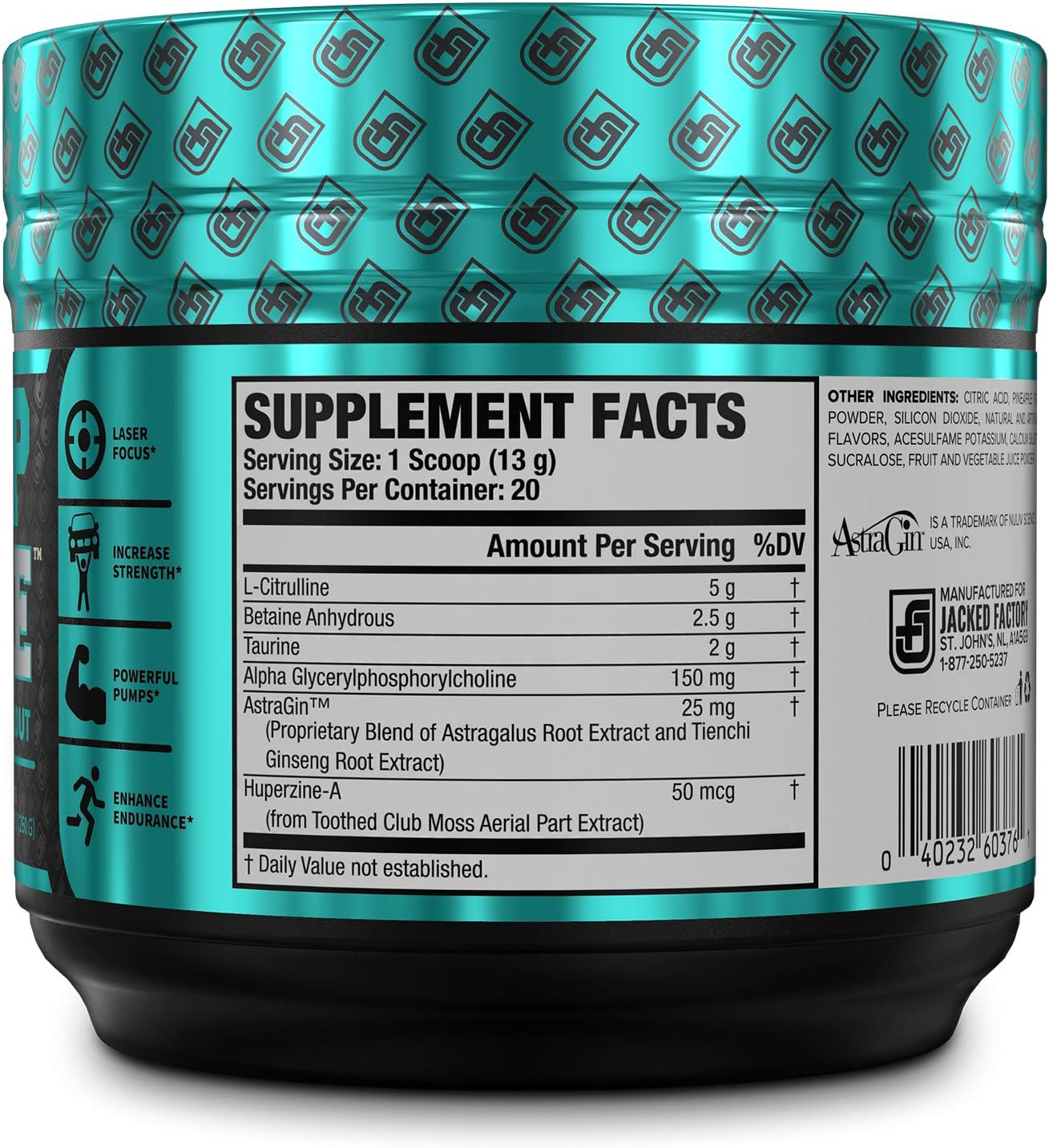 PUMPSURGE Caffeine-Free Pump & Nootropic Pre Workout Supplement, Non Stimulant Preworkout Powder & Nitric Oxide Booster,20 Servings, Cherry Limeade, 9.2 OZ: Health & Personal Care