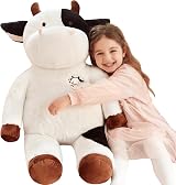 IKASA Giant Cow Stuffed Animal 78 cm Soft Plush Toy White
