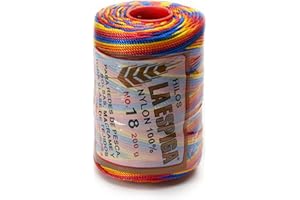 LA ESPIGA Espiga No.18 Variegated - 100% Nylon Omega String Cord for Knitting and Crochet - 59 Bold Hues