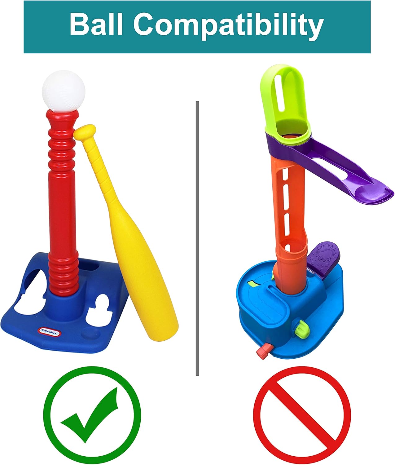 Toddler & Little Kids Replacement Baseball - for Little Tikes TotSports T-Ball Set - 6 Pack: Toys & Games