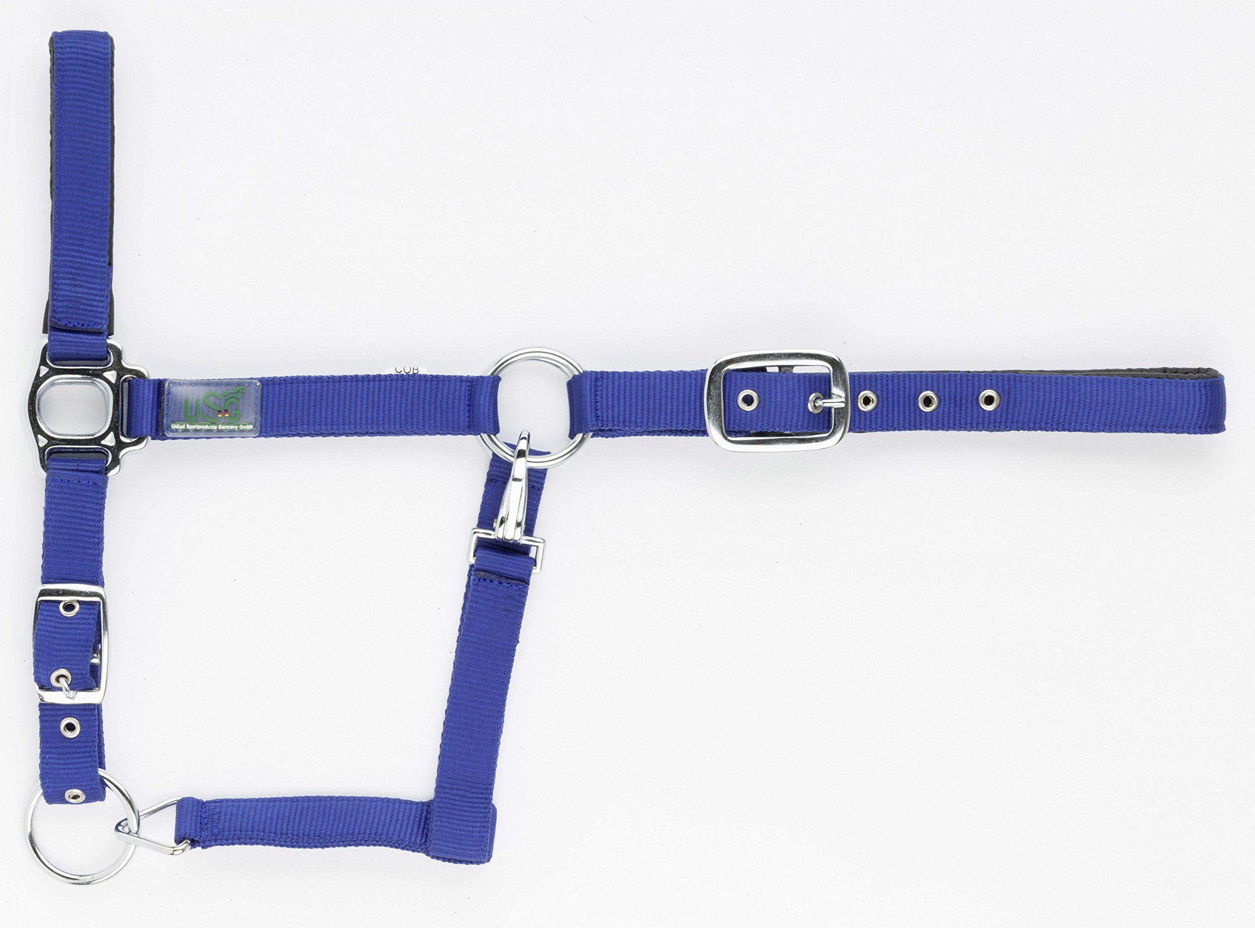 USG Halter with Silver Fittings/ Soft Padded, Ex-Full, Brown