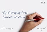 Parker Jotter Gel Pen Stainless Steel Gold Trim Medium Point 0.7 mm Black Ink view 4