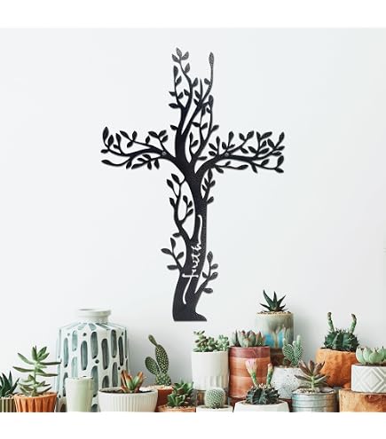 Hvxrjkn 2Pcs Metal Tree Leaf Wall Décor, Olive Branch Art, Sturdy Home Décor for Living Room, Bedroom