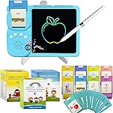 Spanish&English Talking Flash Cards for Toddlers - LCD Writing Tablet Kids - Drawing Tablet Toddler Toys 510 Sight Words Learning Montessori - Autism & Speech Therapy Toys - Kindergarten Gifts (Blue)