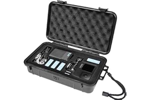 Smatree Waterproof Hard Case Compatible for Gopro Hero 11/10/9/8/7/6/5/Hero 2018 /DJI Osmo Action, Portable, Shock, Durable(Camera and Accessories NOT Included)(Black)