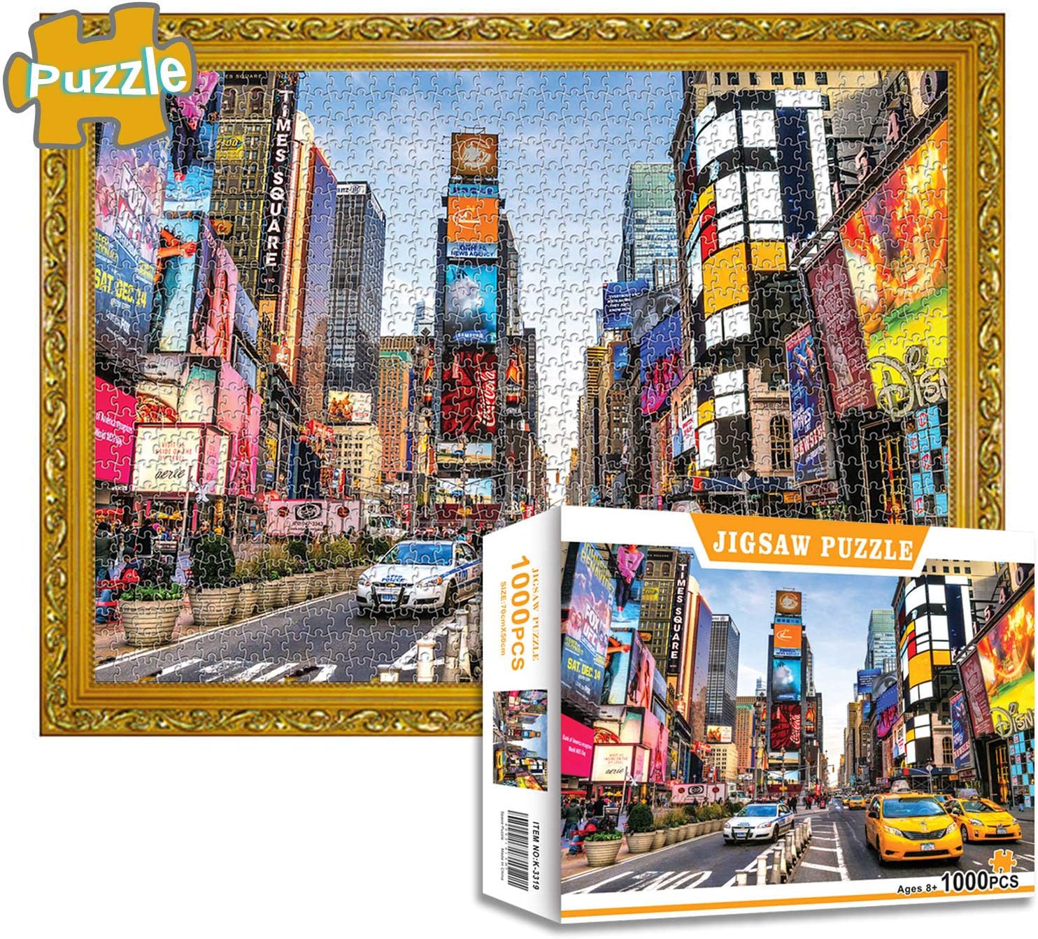 1000 Piece Jigsaw Puzzle for Adults Fun Indoor Activity Educational Intellectual Fun Family Game Puzzle for Adults Kids - Time Square