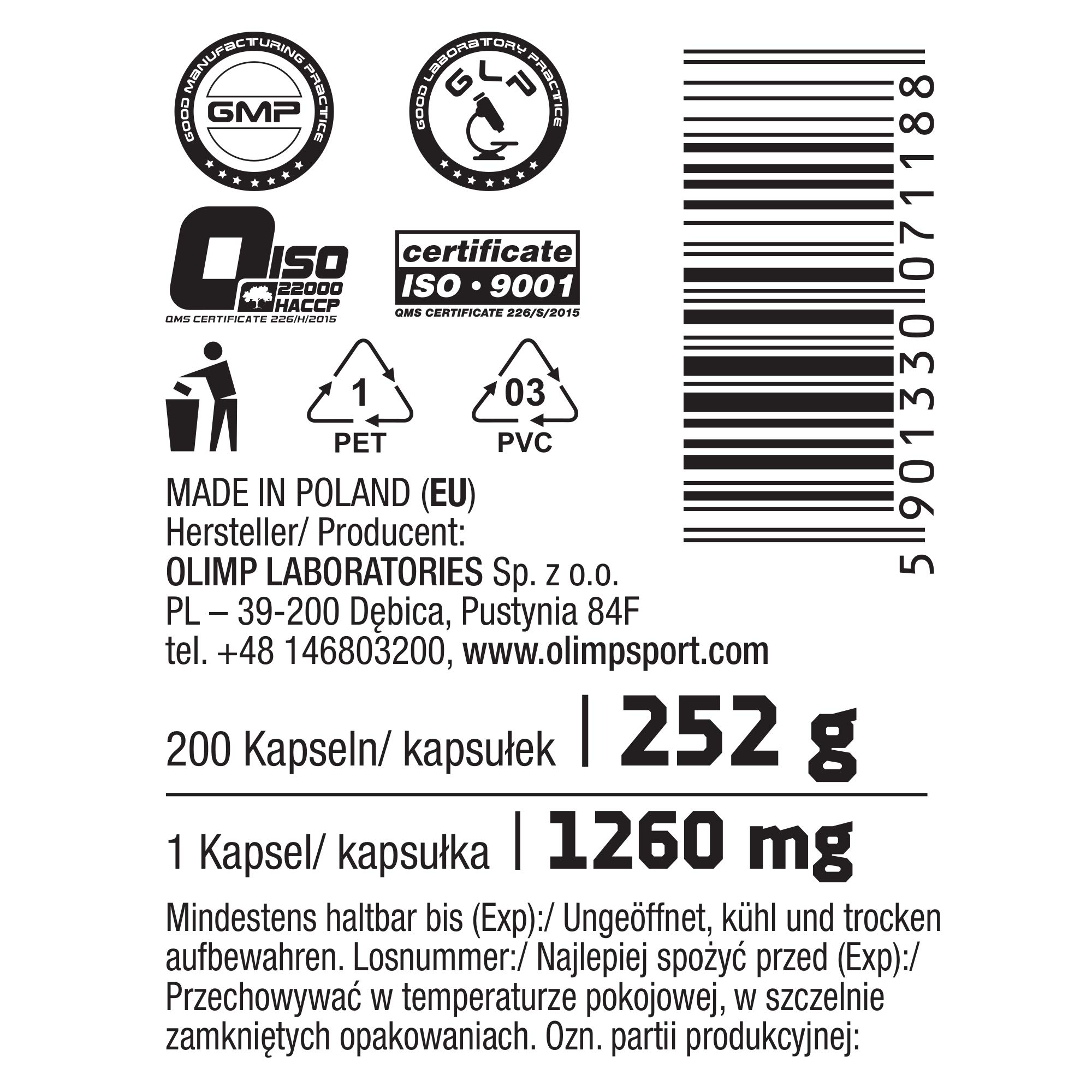 Olimp Sport Nutrition Gold Omega 3 Sport Edition - 200 Kapseln - Nahrungsergänzungsmittel mit Fettsäuren und Vitamin E 5