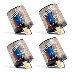 4PCS 12V Flasher Relay,Heavy Duty 2-Pin Turn Signal