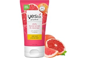 Yes To Grapefruit Daily Facial Scrub & Cleanser, Exfoliating & Restoring Cleanser That Enhances Skins Radiance, With Antioxidants, Lemon Balm Extract, & Vitamin C, Natural, Vegan & Cruelty Free, 4 Oz
