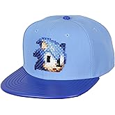 Sonic The Hedgehog Hat - Sonic Pixel Face Adjustable Snapback Hat Cap