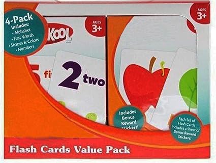 Amazon Com Playskool Flash Cards 4 Sets Of Flash Cards