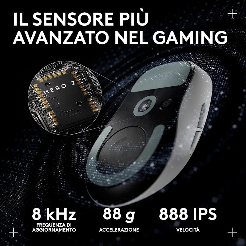 PRO X SUPERLIGHT 2c, mouse gaming wireless mouse compatto